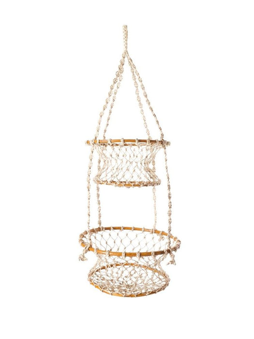 Jute Double Hanging Basket