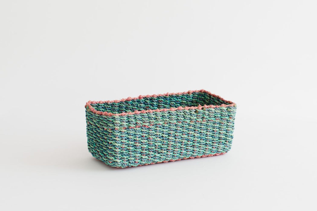 Seagrass Aqua and Pink Storage Tray